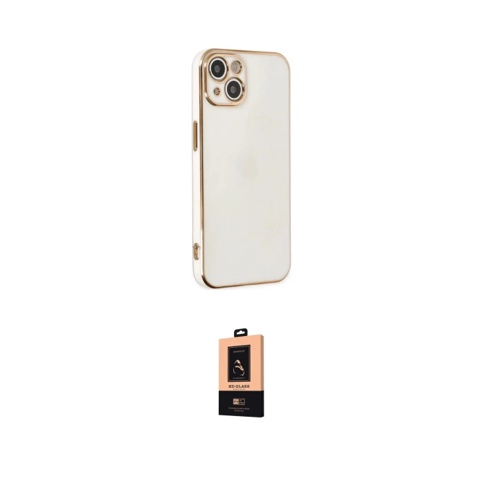 ieg™ iPhone 14 Plus Kılıf Yankı Serisi - Şeffaf Maxco Cam Ekran Koruyucu