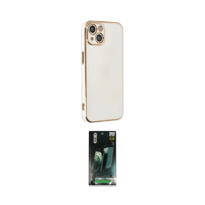 ieg™ iPhone 14 Plus Kılıf Yankı Serisi - Siyah 360 Mat Full Body Arka Koruyucu