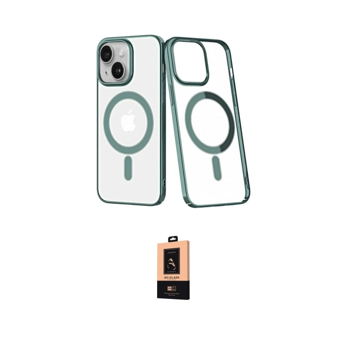 ieg™ iPhone 14 Plus Kılıf Yörünge Minimal - Şeffaf Maxco Cam Ekran Koruyucu