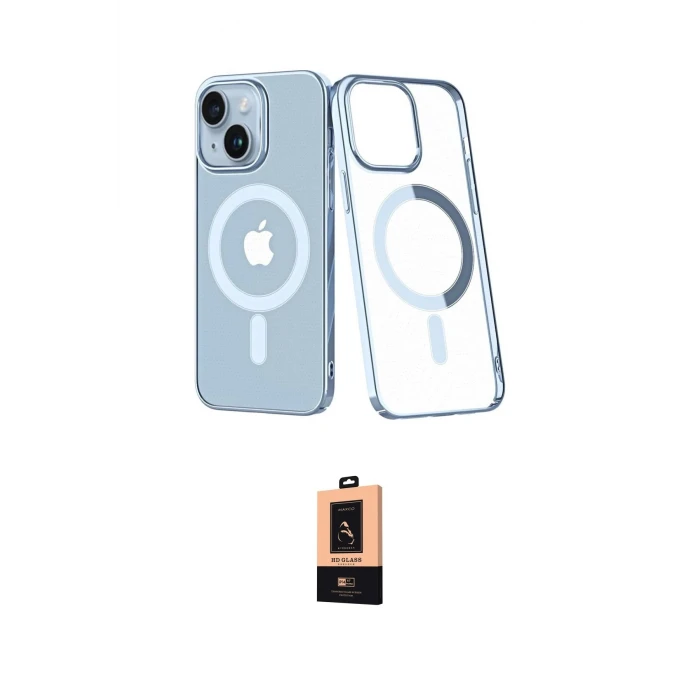 ieg™ iPhone 14 Plus Kılıf Yörünge Minimal - Şeffaf Maxco Cam Ekran Koruyucu