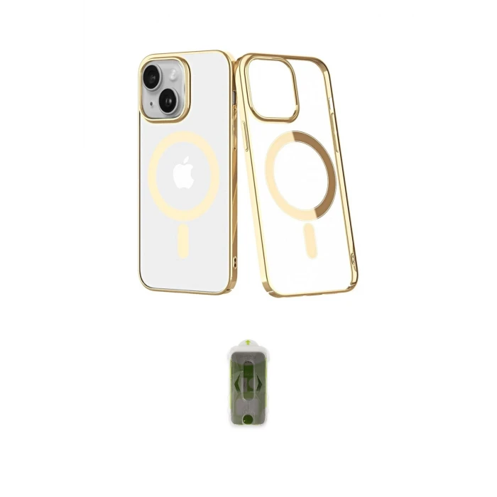 ieg™ iPhone 14 Plus Kılıf Yörünge Minimal - Siyah Joko Magic 5D Hayalet Cam