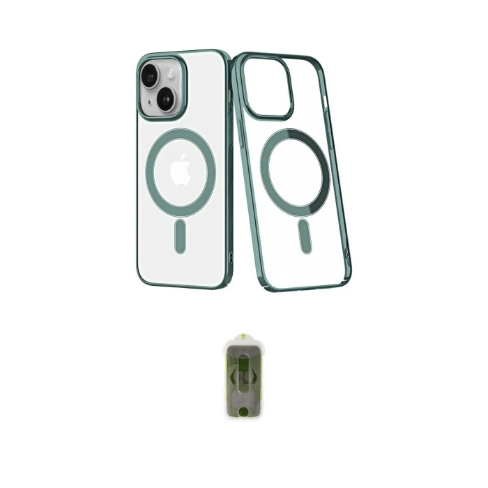 ieg™ iPhone 14 Plus Kılıf Yörünge Minimal - Siyah Joko Magic 5D Hayalet Cam