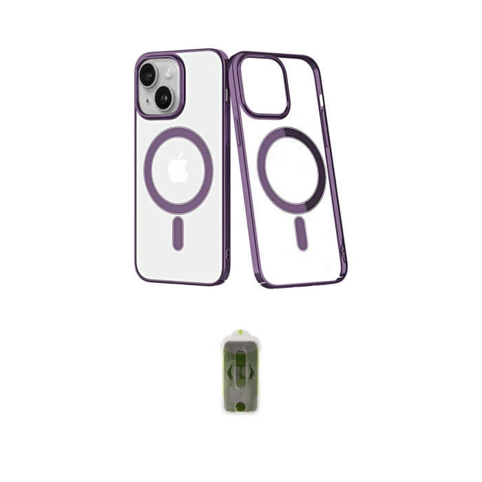 ieg™ iPhone 14 Plus Kılıf Yörünge Minimal - Siyah Joko Magic 5D Hayalet Cam