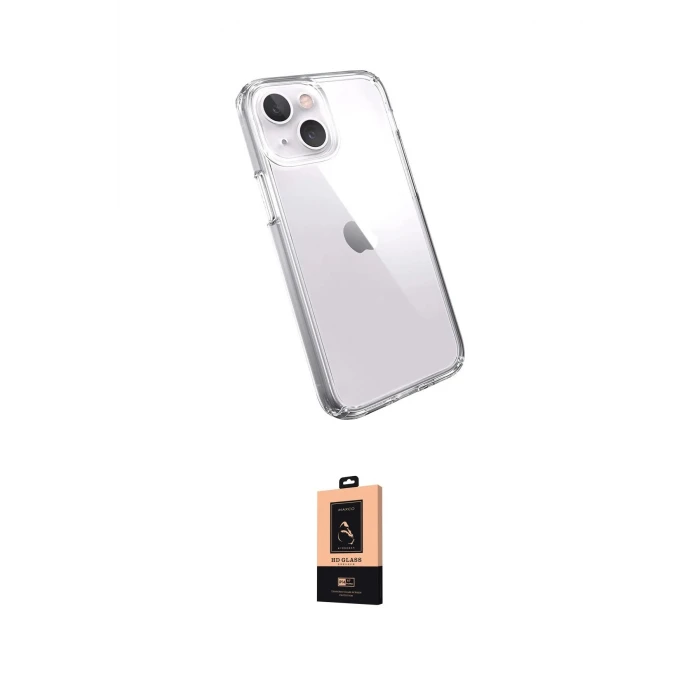 ieg™ iPhone 14 Plus Kılıf Zirve Doku - Şeffaf Maxco Cam Ekran Koruyucu