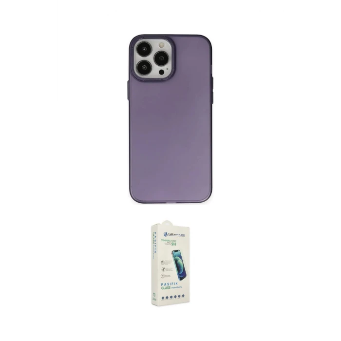 ieg™ iPhone 14 Pro Kılıf Ahenk Çizgi Prime - Şeffaf Pasifik Cam Ekran Koruyucu