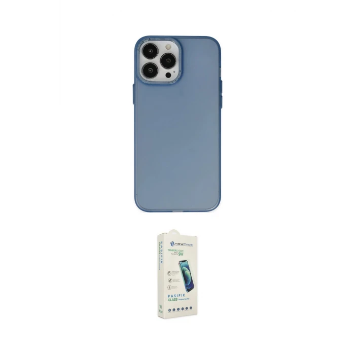 ieg™ iPhone 14 Pro Kılıf Ahenk Çizgi Prime - Şeffaf Pasifik Cam Ekran Koruyucu
