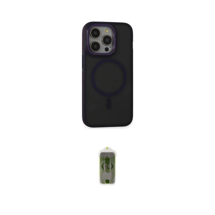 ieg™ iPhone 14 Pro Kılıf Ahenk Form Serisi - Siyah Joko Magic 5D Hayalet Cam