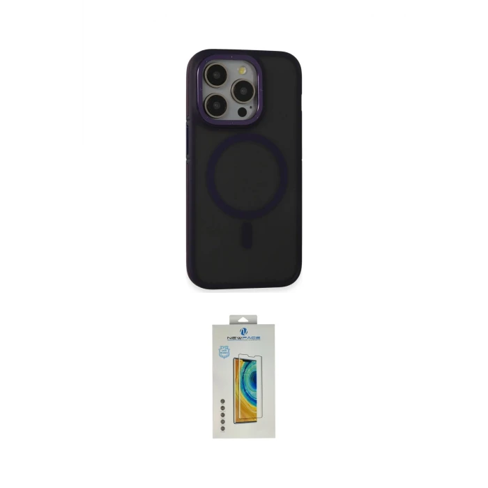 ieg™ iPhone 14 Pro Kılıf Ahenk Form Serisi - Siyah Polymer Nano Ekran Koruyucu