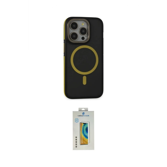ieg™ iPhone 14 Pro Kılıf Ahenk Form Serisi - Siyah Polymer Nano Ekran Koruyucu