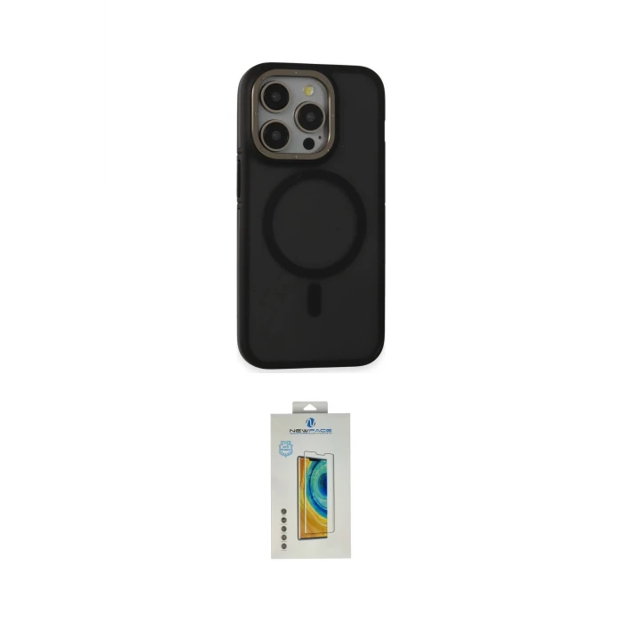 ieg™ iPhone 14 Pro Kılıf Ahenk Form Serisi - Siyah Polymer Nano Ekran Koruyucu