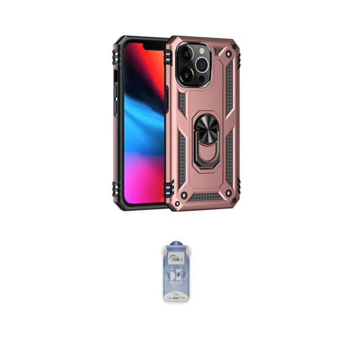 ieg™ iPhone 14 Pro Kılıf Ahenk Klasik Koleksiyonu - Siyah Joko Magic 5D Cam