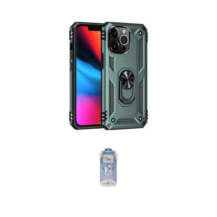 ieg™ iPhone 14 Pro Kılıf Ahenk Klasik Koleksiyonu - Siyah Joko Magic 5D Cam