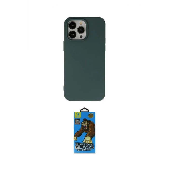 ieg™ iPhone 14 Pro Kılıf Ahenk Serisi - Siyah 18D Cam Ekran Koruyucu