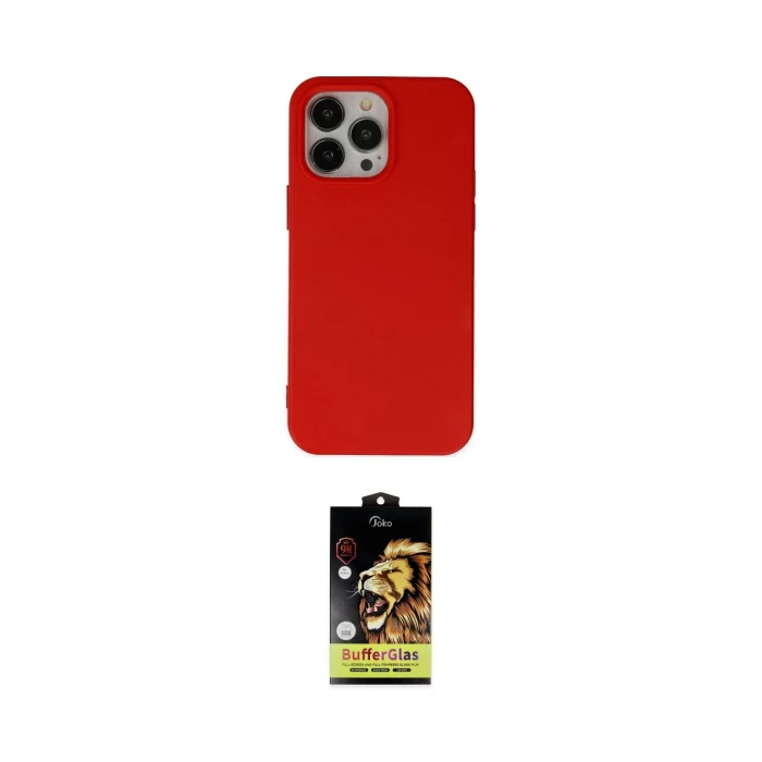 ieg™ iPhone 14 Pro Kılıf Ahenk Serisi - Siyah Buffer Cam Ekran Koruyucu