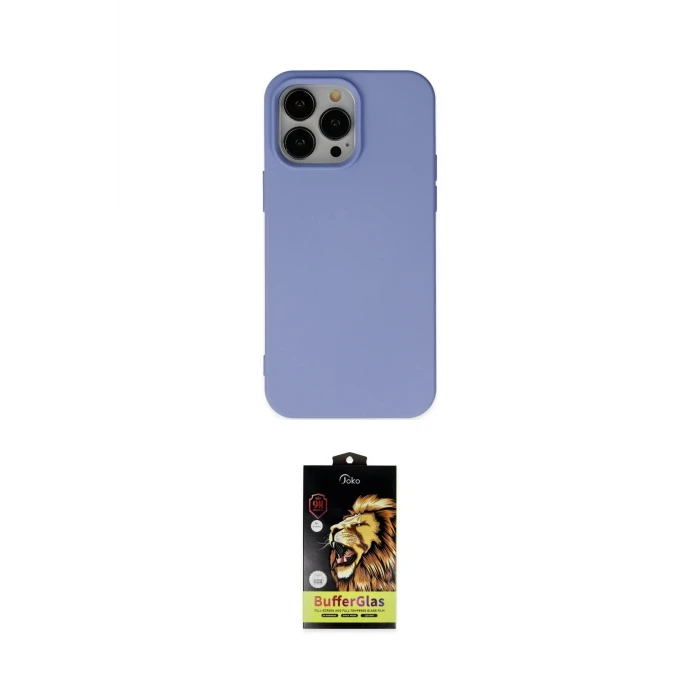 ieg™ iPhone 14 Pro Kılıf Ahenk Serisi - Siyah Buffer Cam Ekran Koruyucu