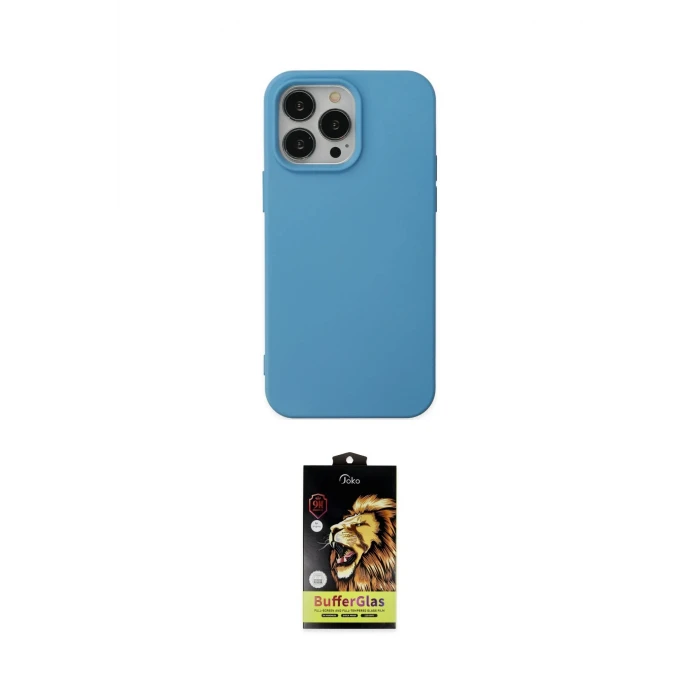 ieg™ iPhone 14 Pro Kılıf Ahenk Serisi - Siyah Buffer Cam Ekran Koruyucu