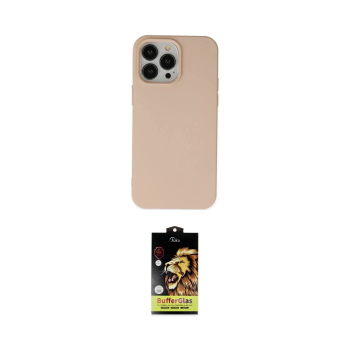 ieg™ iPhone 14 Pro Kılıf Ahenk Serisi - Siyah Buffer Cam Ekran Koruyucu