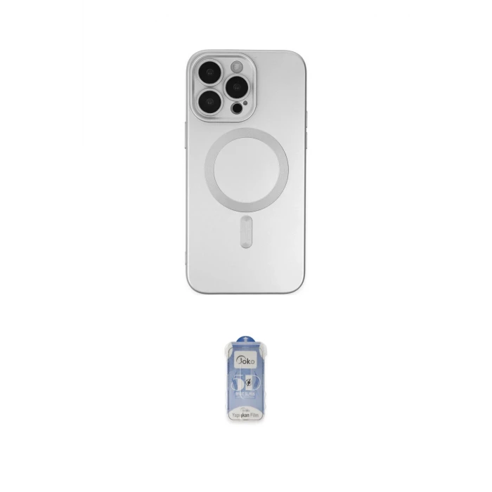 ieg™ iPhone 14 Pro Kılıf Akış Minimal Özel Seri - Siyah Joko Magic 5D Cam