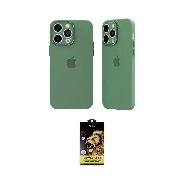 ieg™ iPhone 14 Pro Kılıf Atlas Minimal Prime - Siyah Buffer Cam Ekran Koruyucu
