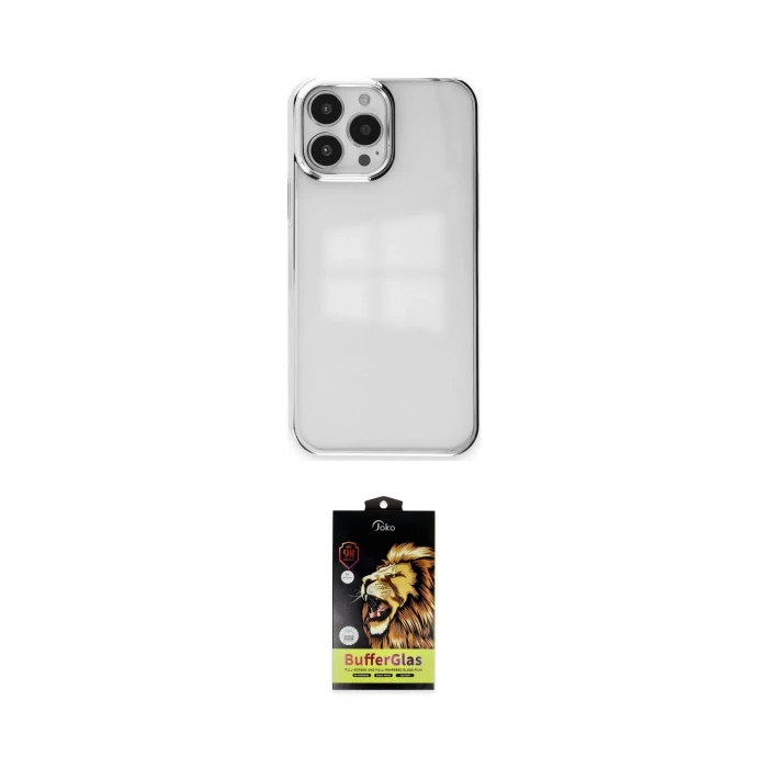 ieg™ iPhone 14 Pro Kılıf Doruk Doku Prime - Siyah Buffer Cam Ekran Koruyucu