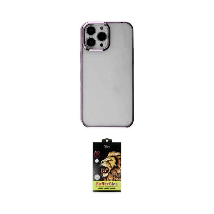 ieg™ iPhone 14 Pro Kılıf Doruk Doku Prime - Siyah Buffer Cam Ekran Koruyucu