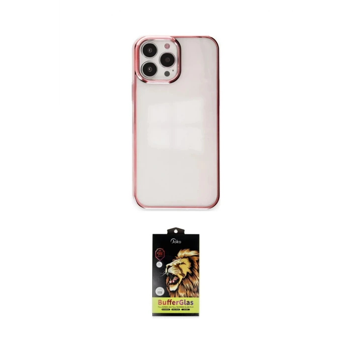 ieg™ iPhone 14 Pro Kılıf Doruk Doku Prime - Siyah Buffer Cam Ekran Koruyucu