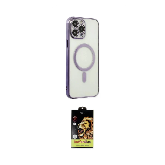 ieg™ iPhone 14 Pro Kılıf Doruk Minimal - Siyah Buffer Cam Ekran Koruyucu