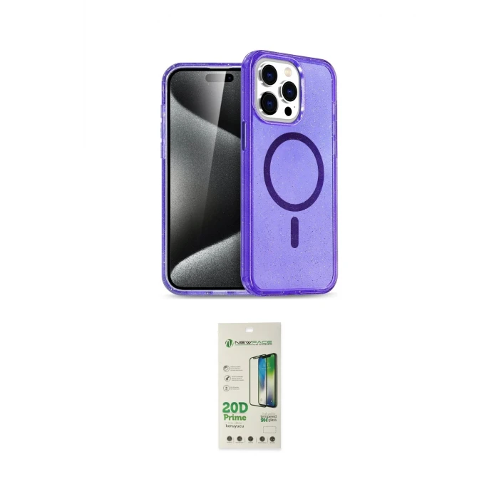 ieg™ iPhone 14 Pro Kılıf Eksen Doku Koleksiyonu - Siyah 20D Premium Cam Ekran Koruyucu