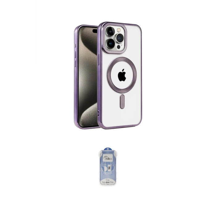 ieg™ iPhone 14 Pro Kılıf Eksen Form Koleksiyonu - Siyah Joko Magic 5D Cam