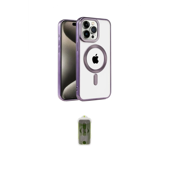 ieg™ iPhone 14 Pro Kılıf Eksen Form Koleksiyonu - Siyah Joko Magic 5D Hayalet Cam