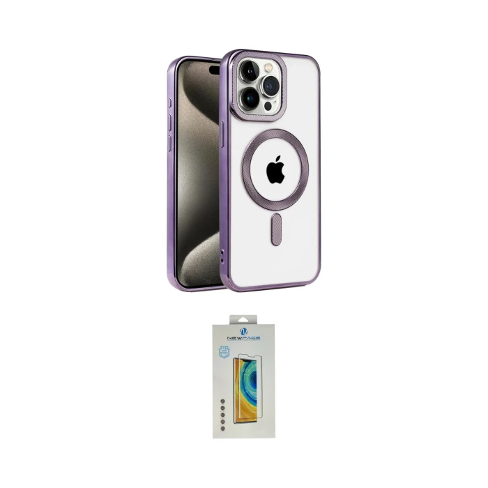 ieg™ iPhone 14 Pro Kılıf Eksen Form Koleksiyonu - Siyah Polymer Nano Ekran Koruyucu