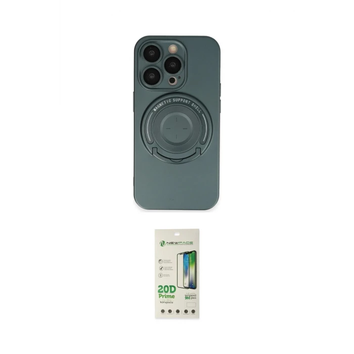 ieg™ iPhone 14 Pro Kılıf Eksen Klasik Prime - Siyah 20D Premium Cam Ekran Koruyucu