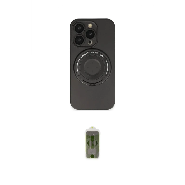 ieg™ iPhone 14 Pro Kılıf Eksen Klasik Prime - Siyah Joko Magic 5D Hayalet Cam
