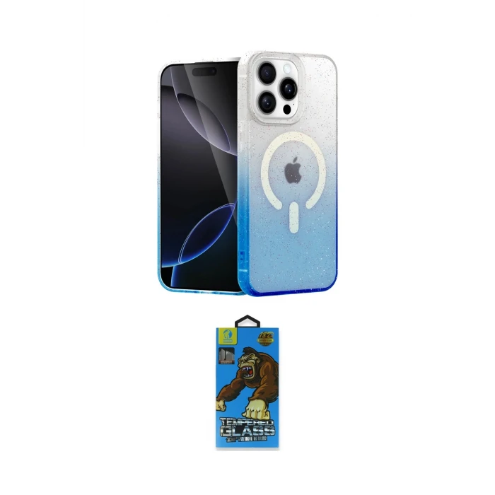 ieg™ iPhone 14 Pro Kılıf Eksen Minimal Özel Seri - Siyah 18D Cam Ekran Koruyucu