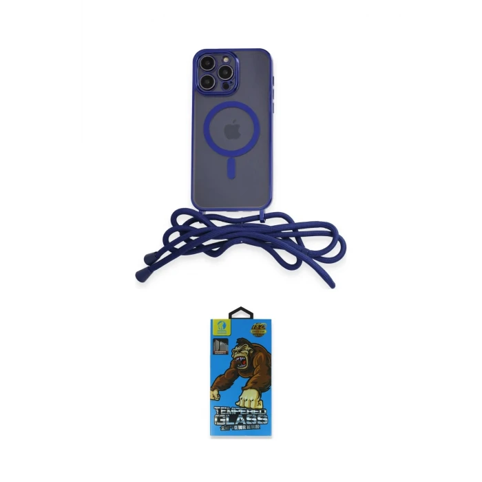 ieg™ iPhone 14 Pro Kılıf Eksen Özel Seri - Siyah 18D Cam Ekran Koruyucu