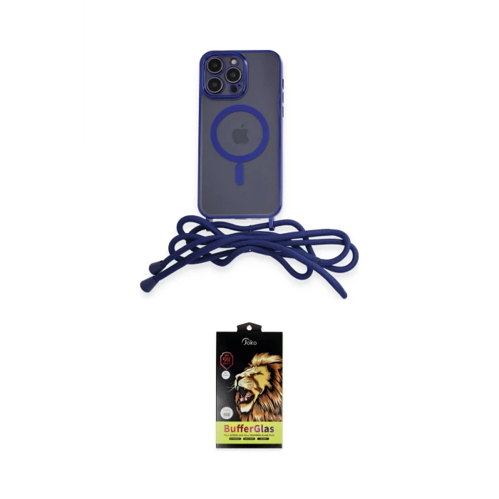 ieg™ iPhone 14 Pro Kılıf Eksen Özel Seri - Siyah Buffer Cam Ekran Koruyucu