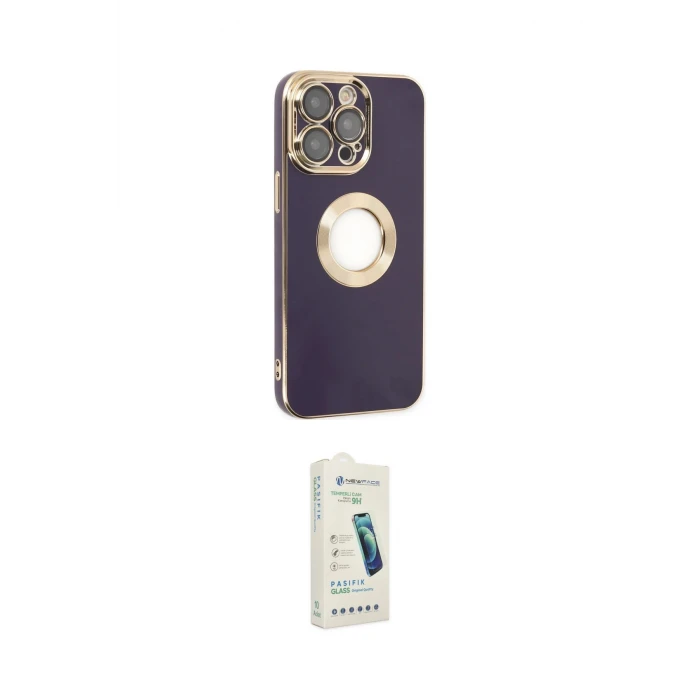 ieg™ iPhone 14 Pro Kılıf İz Form Serisi - Şeffaf Pasifik Cam Ekran Koruyucu