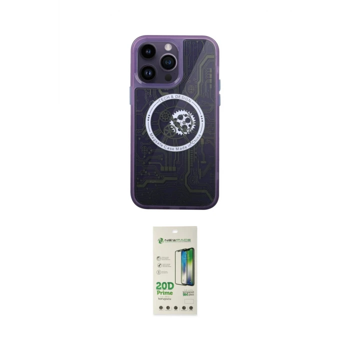 ieg™ iPhone 14 Pro Kılıf İz Form - Siyah 20D Premium Cam Ekran Koruyucu