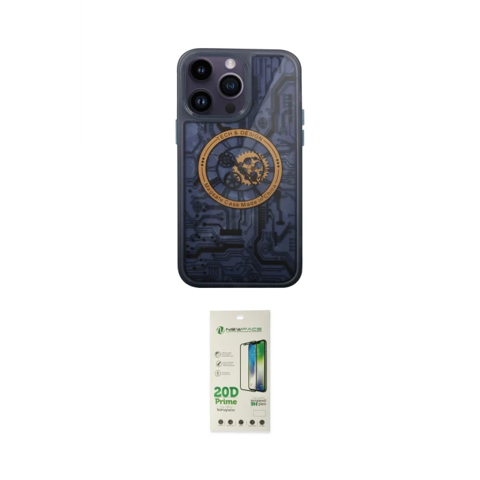 ieg™ iPhone 14 Pro Kılıf İz Form - Siyah 20D Premium Cam Ekran Koruyucu