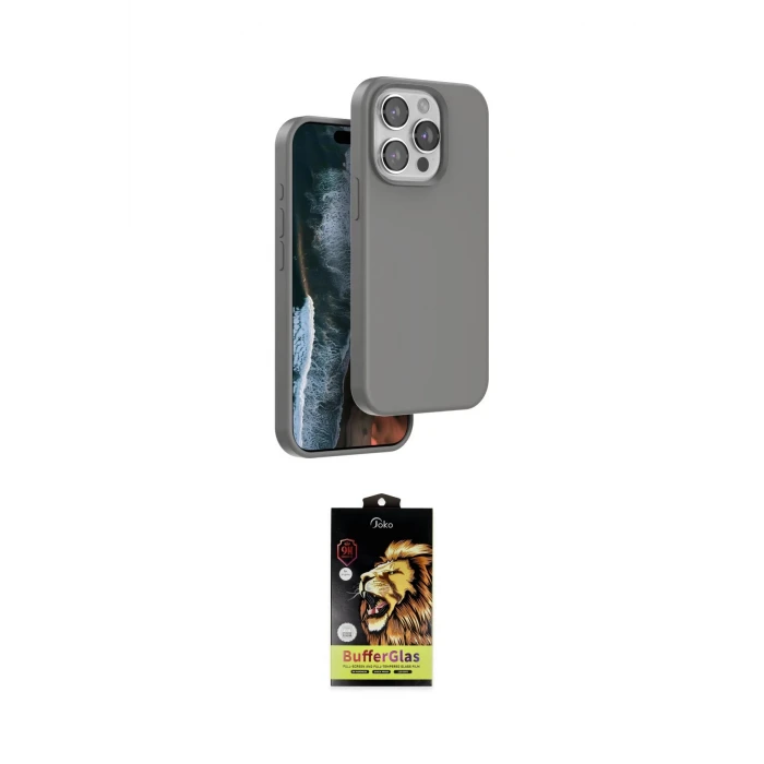 ieg™ iPhone 14 Pro Kılıf Kıvılcım Çizgi Serisi - Siyah Buffer Cam Ekran Koruyucu