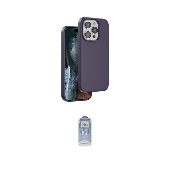 ieg™ iPhone 14 Pro Kılıf Kıvılcım Çizgi Serisi - Siyah Joko Magic 5D Cam