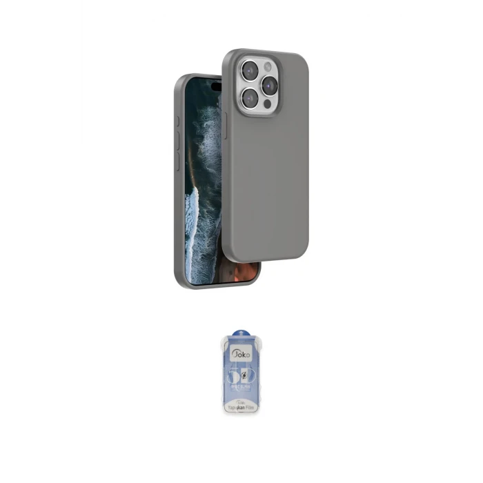 ieg™ iPhone 14 Pro Kılıf Kıvılcım Çizgi Serisi - Siyah Joko Magic 5D Cam