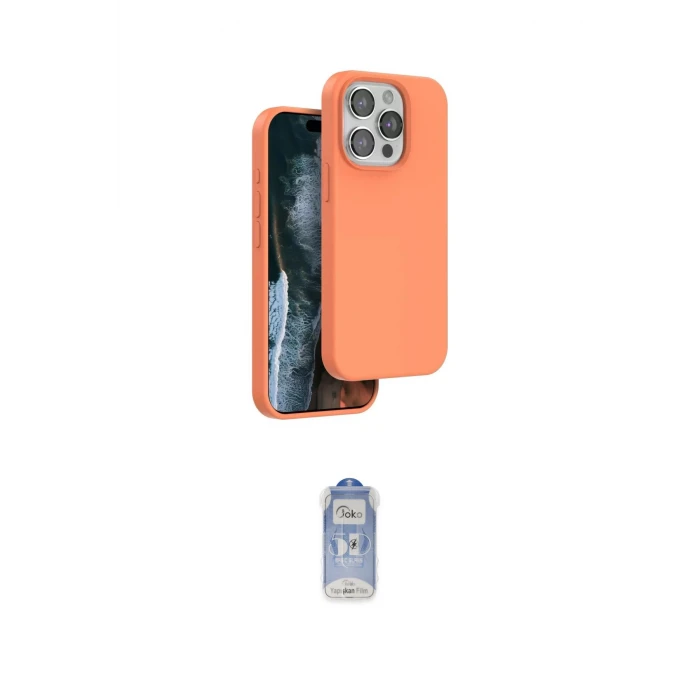 ieg™ iPhone 14 Pro Kılıf Kıvılcım Çizgi Serisi - Siyah Joko Magic 5D Cam