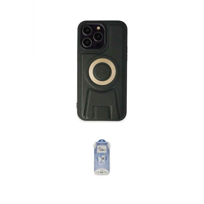 ieg™ iPhone 14 Pro Kılıf Kıvılcım Form Özel Seri - Siyah Joko Magic 5D Cam