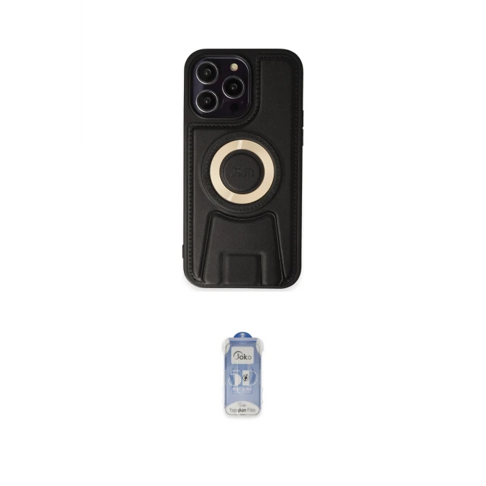 ieg™ iPhone 14 Pro Kılıf Kıvılcım Form Özel Seri - Siyah Joko Magic 5D Cam