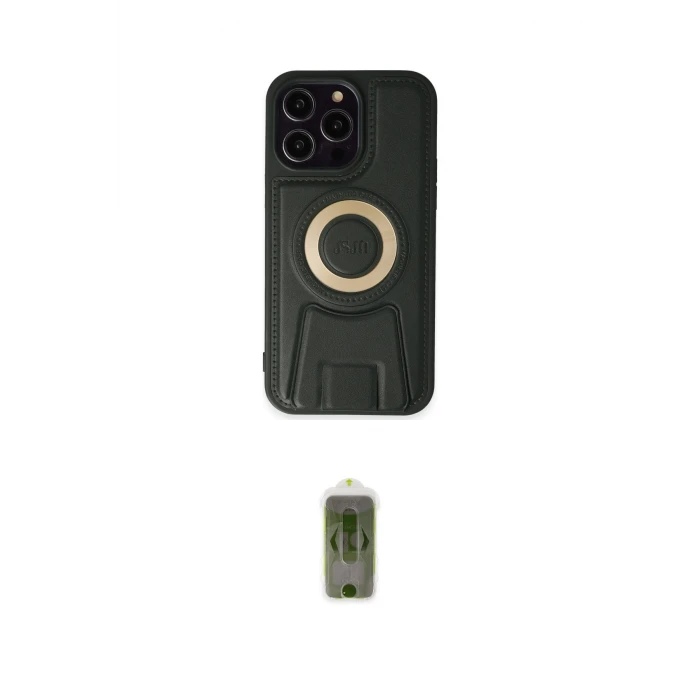 ieg™ iPhone 14 Pro Kılıf Kıvılcım Form Özel Seri - Siyah Joko Magic 5D Hayalet Cam