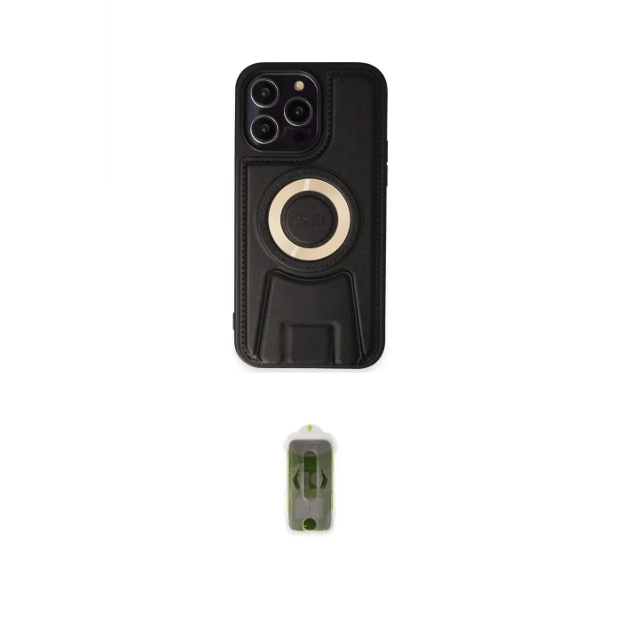 ieg™ iPhone 14 Pro Kılıf Kıvılcım Form Özel Seri - Siyah Joko Magic 5D Hayalet Cam