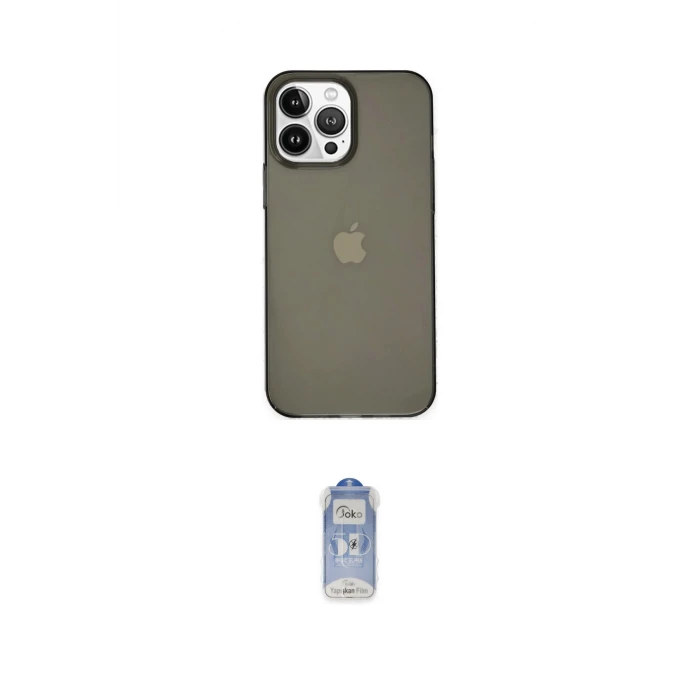 ieg™ iPhone 14 Pro Kılıf Kutup Doku Koleksiyonu - Siyah Joko Magic 5D Cam