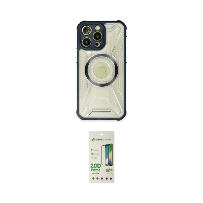 ieg™ iPhone 14 Pro Kılıf Kutup Modern - Siyah 20D Premium Cam Ekran Koruyucu