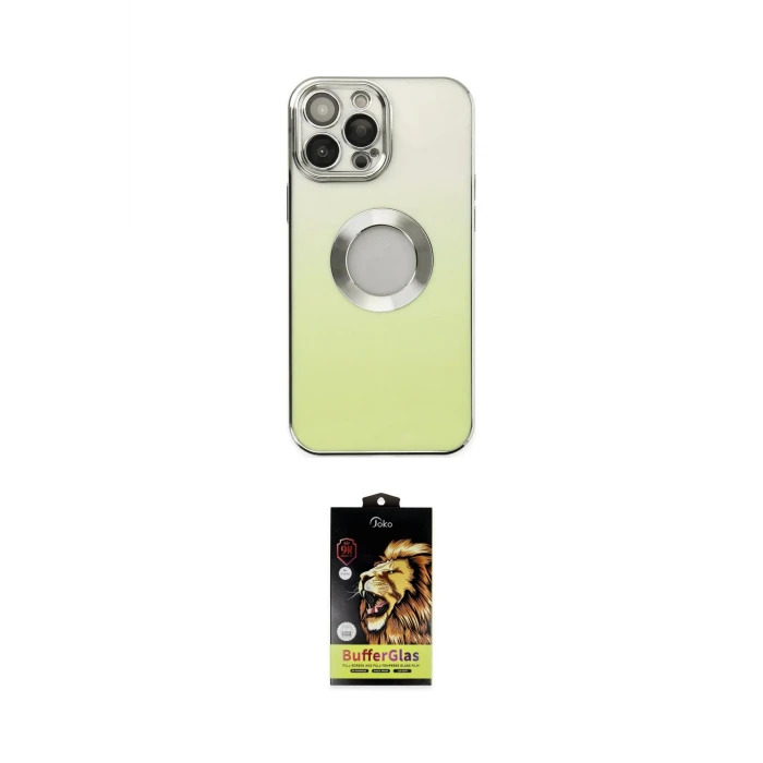 ieg™ iPhone 14 Pro Kılıf Kutup Yansıma Özel Seri - Siyah Buffer Cam Ekran Koruyucu